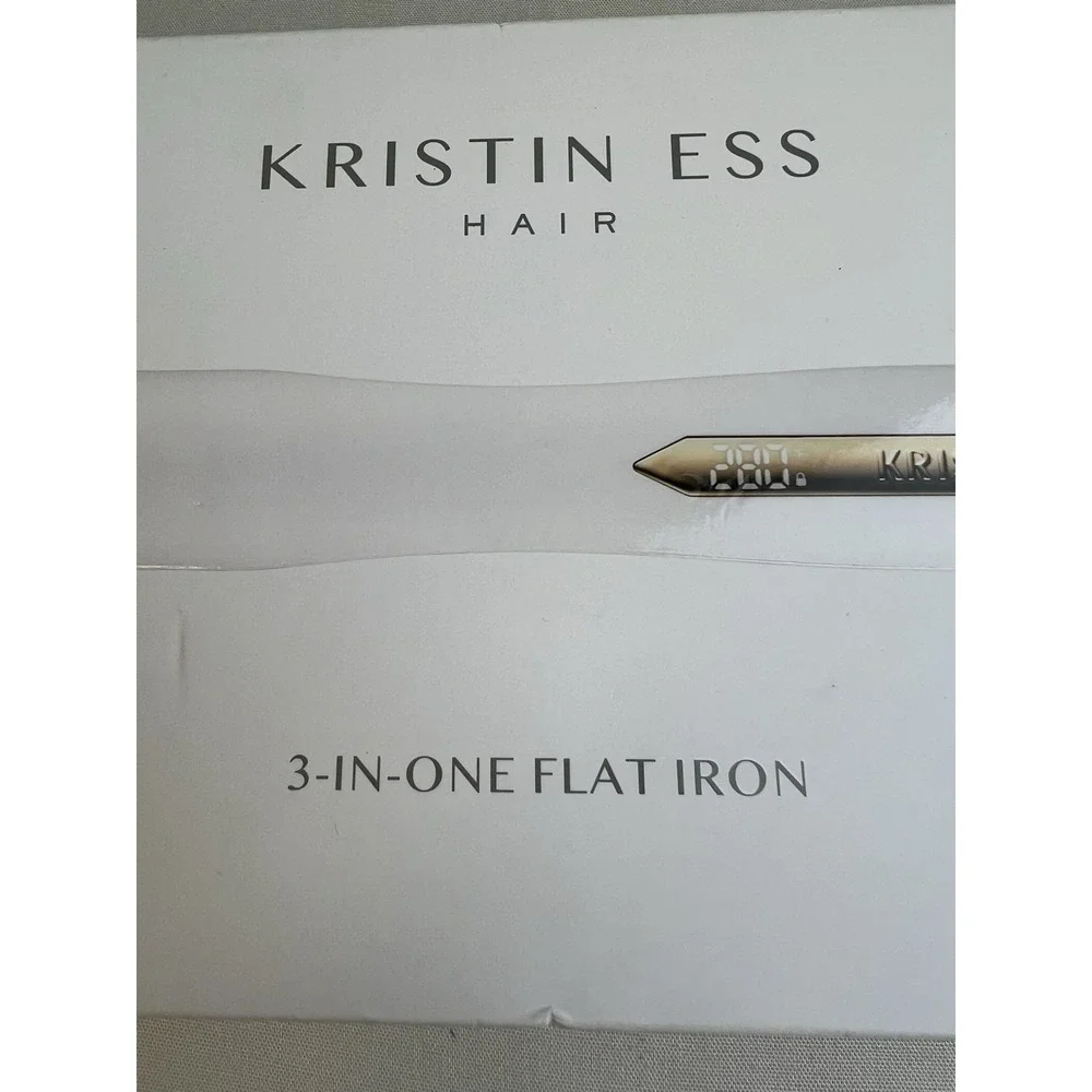 Kristin Ess 3-in-1 Titanium Flat Iron - 1 1/4 inch Curl Or Straight Frizz Contro